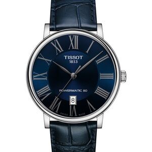 Tissot Swiss Automatic Premium Powermatic 80 Blue Leather Strap